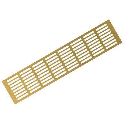 Вентиляционная решетка металлическая AL LZG 7014 130х600 золотая